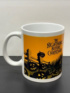 The Nightmare Before Christmas Orange & White Ceramic Mug